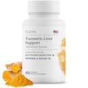 תוספי תמיכה Liver לבריאות Liver & Detox, Milk Thistle, תוסף Turmeric עם Antioxidant Protection, קפסולות צמחוניות, non-GMO, Gluten & Soy Free - Count 60