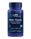 Life Extension Milk Thistle, silymarin, silibinins, Isoslybin A & B, מספק הטבות חלב ספקטרום מלא עבור בריאות Liver, non-GMO, Gluten-Free, Vegetarian, 60 קפסולות
