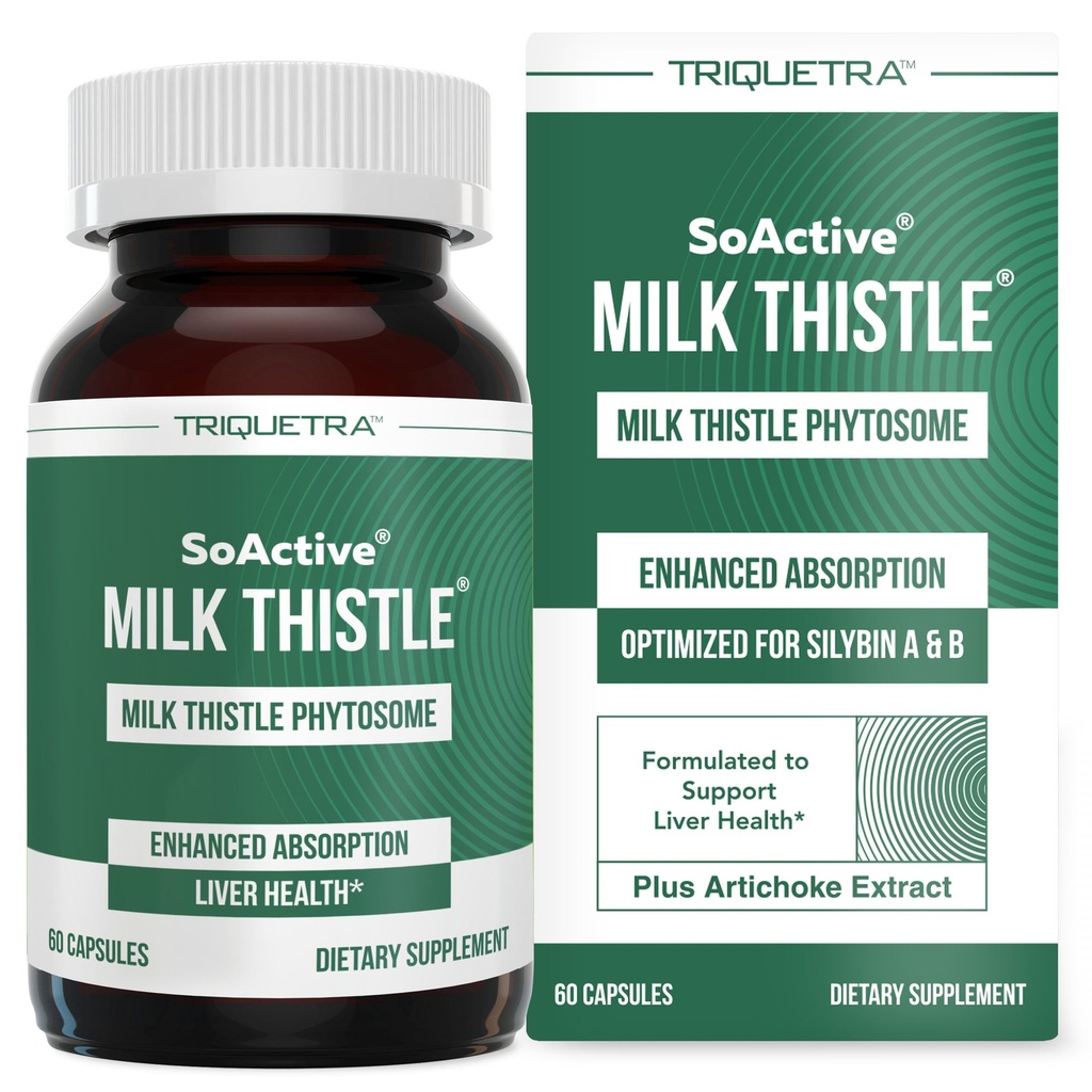 SoActive® Milk Thistle: 10X יותר חלב יעיל זהטלה Phytosome, אופטימיזציה עבור Essential bioactive Silybin A & B Plus Bilear® Artichoke Extract & Bile Enhancer - Liver Support