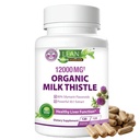 חלב Thistle Liver Cleanse Detox & Fix תמיכה אורגנית תוספת, 12000 Mg 120 יום 30X Seed לחלץ עם Silymarin, MD Super Ultra Herbal Kidney Lung Renew Health Formula Pills, 120 קפסולות