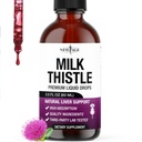 Milk Thistle Liquid Drops - All Natural Milk Thistle Extract with Silymarin - High Absorption - Non-GMO, Gluten-Free - 2 oz
