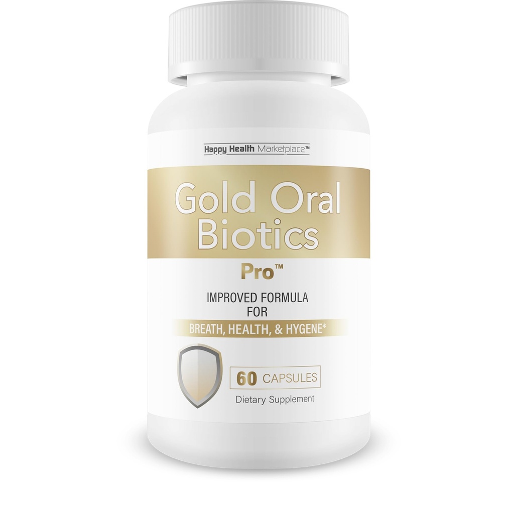 Gold Oral Biotics Pro - Our Best Oral Health Probiotics ו-Prebiotics - מתקדם אוראלי פרוביוטיקה עבור הפה Bad Breath - 11 Strain 40 מיליארד CFU פרוביוטיקה קפסולות - Tooth וחניכיים פרוביוטיקה