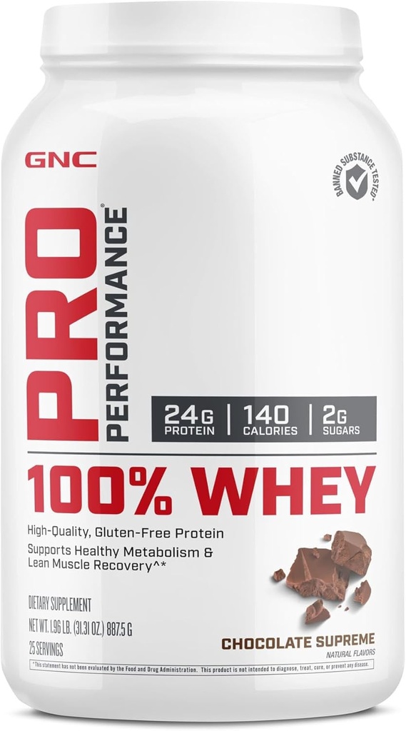 GNC Pro ביצועים 100% Whey - השוקולד העליון (25 משרתים)