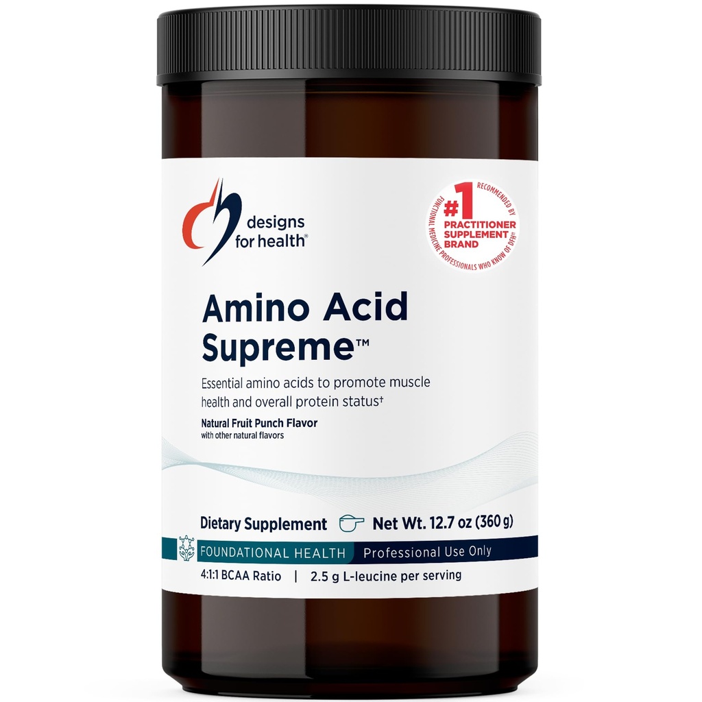 עיצובים עבור אבקת Amino Acid עם BCAAs - Amino Acid העליון, פירות פונץ (30 משרתים / 360g)