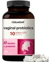NatureBell Vaginal Probiotics for Women, 10 מיליארד CFU, 120 קפסולות Veggie | PH Balance Probiotics ו-Prebiotics - Lactobacillus Vaginal - תומך ב-Odor, פלורה ו- Yeast