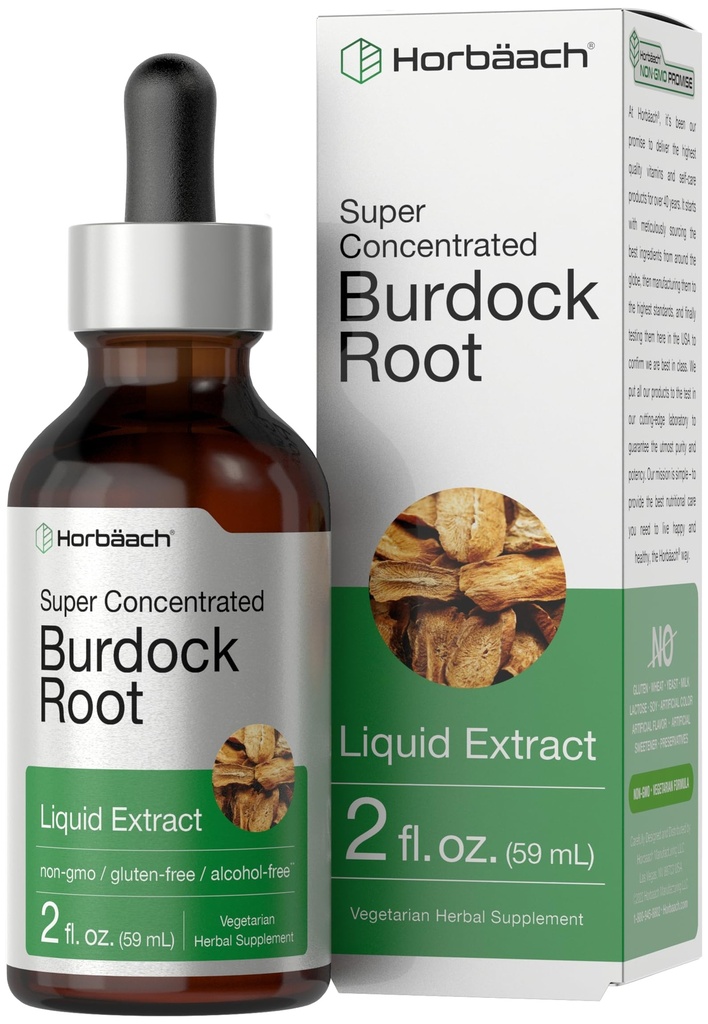 Horbäach Burdock Root Tincture | 2 fl oz | Super Concentrated Herb Extracted