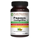 תזונה טהורה פאפאיה שלמה - 60 קפסולות Veg (Supports Platelet Immunity & Digestion) כל קפסולה מכילה 500 מ"ג carica Papaya פירות ופלט. Non-GMO | Gluten-Free