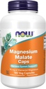 תוספי מזון עכשיו, Magnesium Malate Caps עם 95 מ"ג של מגנזיום אלמנטרי, מערכת העצבים *, 180 ואג קפסולות