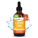 SANDHUHERBALS נוזלי זינוק לילדים, טודלרים ותינוקות | 4 Fl Oz Large Glass Bottle | Ionic Zinc Supplements