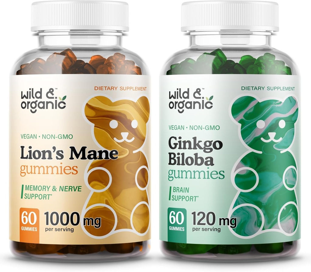 Wild & Organic Lion's Mane Gummies & גינקו בילובה