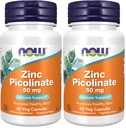 עכשיו תוספי מזון, Zinc Picolinate 50 מ"ג, תומך פונקציות Enzyme *, Immune Support*, 60 ואג קפסולות (Pack of 2)