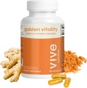 Golden Vitality Turmeric Curcumin קפסולות - פלטינום עם 95% Curcuminoids, Glucosamine, Chondroitin, MSM & BioPerine - תמיכה משותפת ועצמות - 60 הרוזן, 30 ימים אספקה