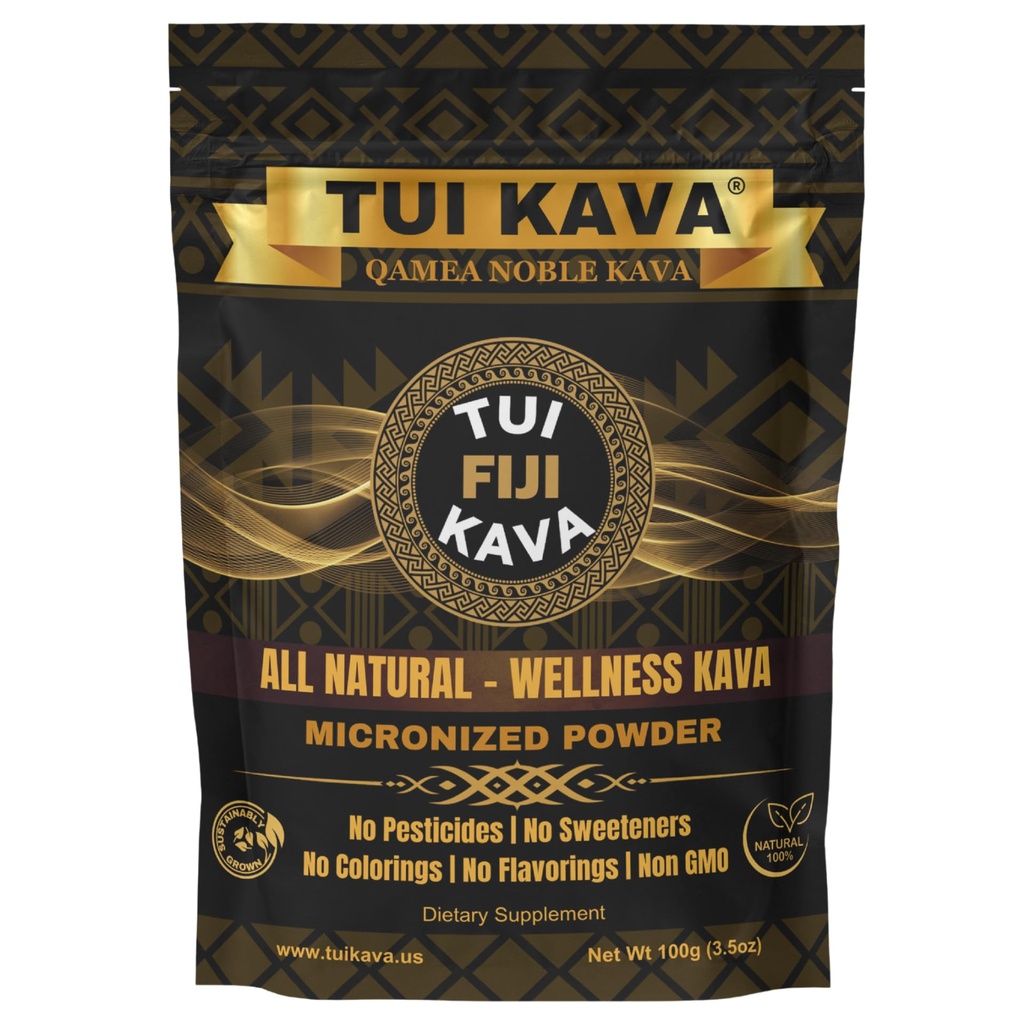 MICRONIZED Noble Kava Root אבקה - 100g (3.5oz) גודל משפט; Heady & Euphoric | Natural Mood, Sleep & Stress Support | Premium Fijian Kava for Focus & Relaxation | No CompetAINING