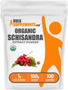 BulkSupplements.com אורגני Schisandra לחלץ אבקה - תוסף Schisandra, מ Schisandra Berries, Herbal תוסף - Gluten Free - 1g לשרת, 100g (3.5 oz) (Pack של 1)