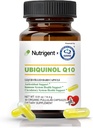 Ubiquinol CoQ10 50 מ"ג, נוזל מלא קפסולות אורגניות, High Absorption Coenzyme Q10 תוספי מזון, Antioxidant for Heart Health & Energy Production, 30 Count