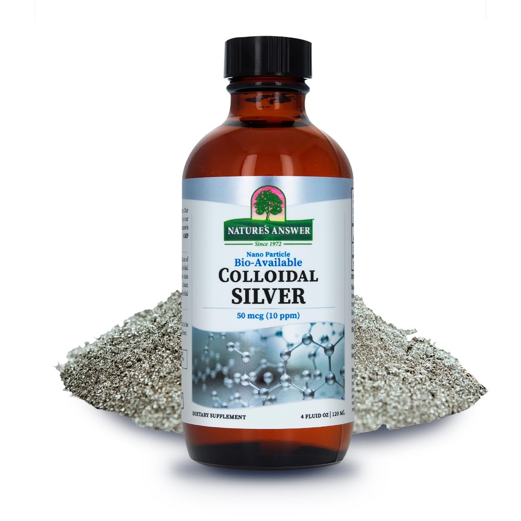 cooidal Silver נוזל 10 PPM 50 MCG High Potancy Superior Elemental Silver Liquid Salve Immune Support Supplement, 4 fl. oz | Natural Immune Support