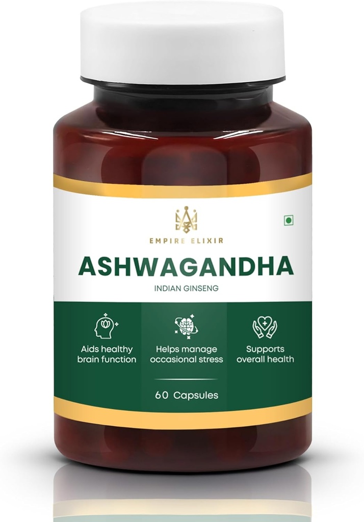 Ashwagandha קפסולות 450 מ"ג | 60 Count | Herbal Supplement for Men and Women | Non-GMO | הסתגלות | אנרגיה ותמיכה בריאות