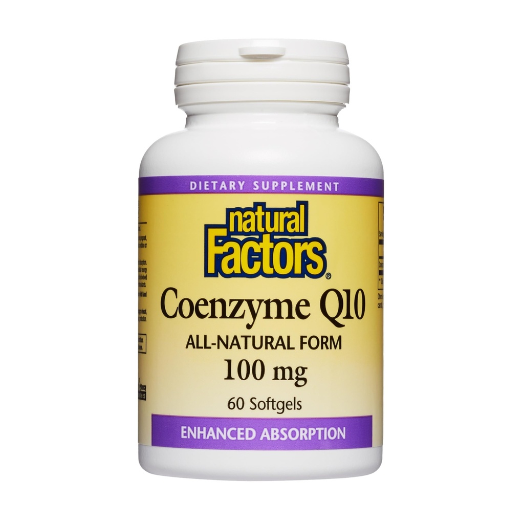 גורמים טבעיים Coenzyme Q10 - Antioxidant Supports Cell Energy הפקה - Better Absorptions מסייעות לתפקוד לב בריא - 100 מ"ג, 60 Softgels (60 משרתים)