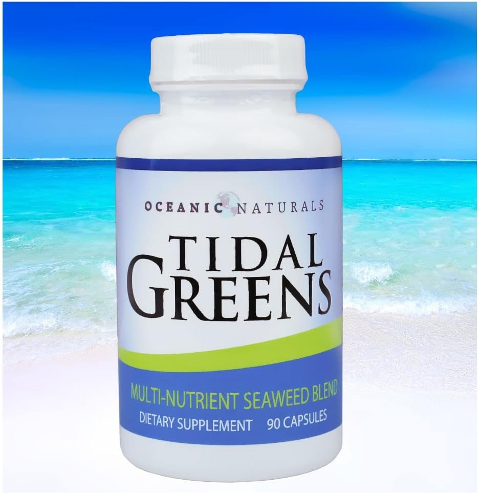 Tidal Greens Seaweed מקור טבעי של Iodine - Immune Support Energy Well Being - 90 קפסולות צמחוניות