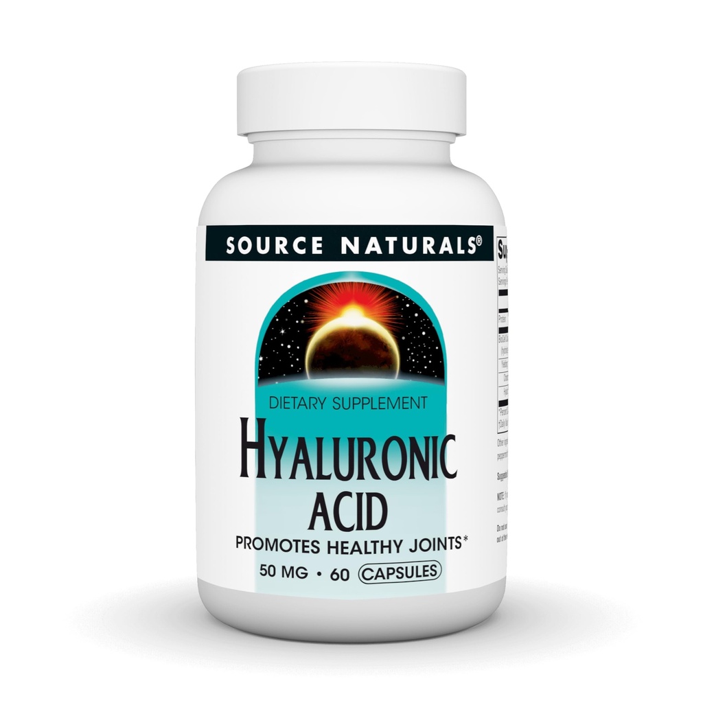 מקור Naturals Hyaluronic Acid, מקדם מפרקים בריאים *, 50 מ"ג - 30 קפסולות