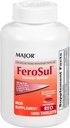 Major FeroSul - Ferrous Sulfate 325 מ"ג טבליות - תוספת ברזל לנשים וגברים - במיוחד coated Easy-to-Swallow טבליות - Red - 1000 Tablet