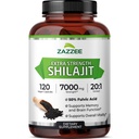 Zazzee 100% טהור ההימלאיה Shilajit 20:1 לחלץ, 7000 מ"ג כוח לקפסולה, 50% Fulvic Acid, 120 משרתות לבקבוק, 20Xפוטנטיות, עשיר ב- Trace מינרלים, Non-GMO, טבעוני, מיוצר בארה"ב.