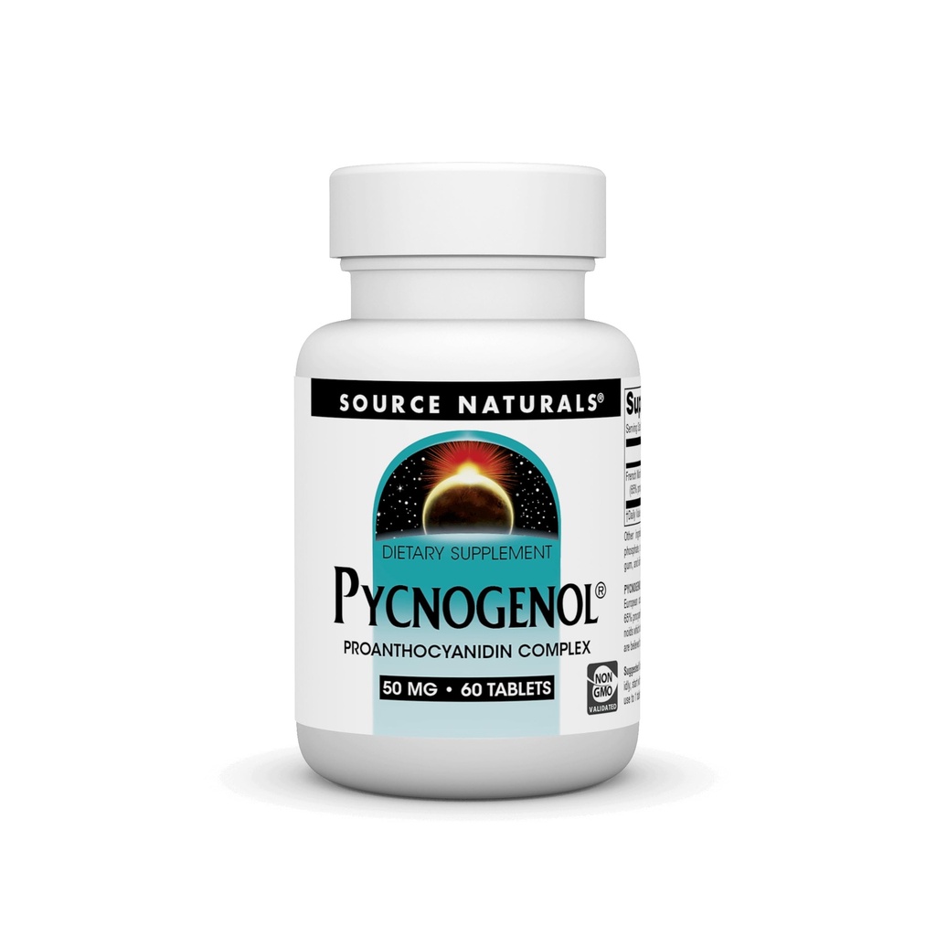 מקור טבעי Pycnogenol 50 מ"ג Proanthocyanidin Complex - 60 טבליות