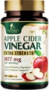 Apple Cider Vinegar כמוסות 1877 מ"ג - תוספת כוח Detox & ניקוי עם ויטמין D & Zinc - Premium ACV Pills עם תמיכה טבעית משותפת Immune - תוספת צמחונית - 60 קפסולות