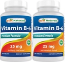 Best Naturals ויטמין B6 25 מ"ג 250 טבליות (250 Count)
