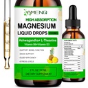 Liquid Magnesium Supplement, Organic 5-in-1 Magnesium Complex Drops 丨 Glycinate, Taurate, Oxide, Malate, Citrate w/L-Theanine, Ashwagandha for Cortisol, Sleep*, Stress, Muscle,