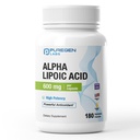 Puregen Labs Alpha Lipoic Acid 600mg [High Potency] Total 360 Veggie Caps, Antioxidant Support | No Harmful Additives | Non-GMO, no Gluten and Milk, 600 מ"ג לקפסולה - Made in USA - 2 Packidant Support