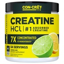 אבקת HCl ב- CON-CRET Creatine HCl; שריר, קוגניטיבי, אנרגיה סלולרית תמיכה; לא Bloating or Cramps | USA Made & NSF Certified | Lemon Lime (64שרת)
