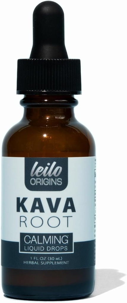 LEILO Kava Root Liquid Extracts: Excentrated Drops to Supportlaxation | 70% כוח החילוץ - אלכוהול חינם | (1 Fl Oz, 30 משרתים)