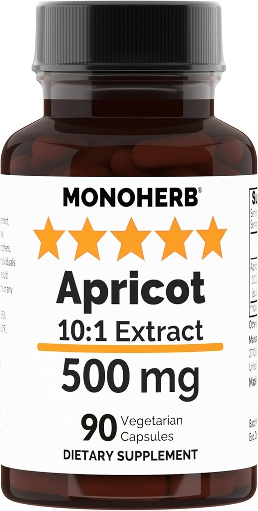 MONOHERB Apricot לחלץ 500 מ"ג - 90 קפסולות צמחוניות