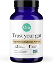 Ora Organic Probiotics with Prebiotics - 52 מיליארד CFU 11 קלינית למד סטרינס לבריאות העיכול, לסמוך על Gut, Gluten Free, 60 קפסולות