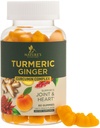Turmeric Curcumin תוסף חניכיים - 95% Curcuminoids עם Turmeric & הג'ינג'ר, Black Pepper for Best Absorption, Nature's Joint Support, Non-GMO, Gluten Free, Tasty Peach Flavor - 60 חניכיים