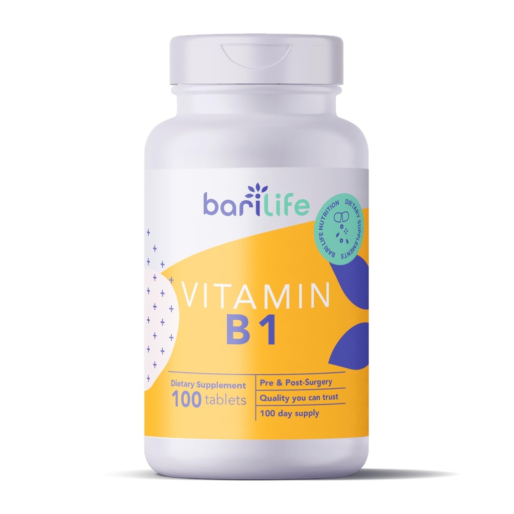 Bari Life ויטמין B1 100 מ"ג טבליות, Thiamin, Thiamin, Dietary Supplement (100 טבליות)