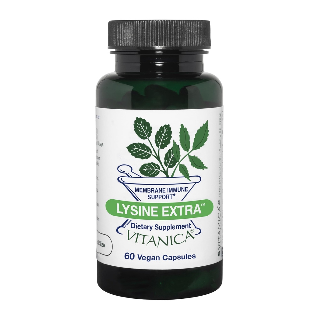 Vitanica Lysine אקסטרה, תמיכה במערכת החיסון, טבעוני, 60 קפסולות