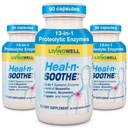 HEAL-N-SOOTHE Joint Support Supplements - Proteolytic Enzymes כמו Bromelain & Papain, עם Boswellia, Turmeric & ג'ינג'ר - מקדם תפקוד והגנת הגוף של חלבון