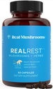 Real Mushrooms RealRest כמוסות - אורגני Reishi Mushroom & Lemon Balm Extract - Calmness, Mindfulness & Wellness Support - טבעוני, Non-GMO, No Fillers - 60 Countal Mushroom תוסף