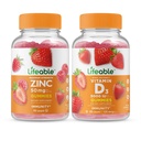 Lifeable Zinc 50mg + ויטמין D 5000 IU, חניכיים בונדלה - גדול Tasting, ויטמין תוסף, Gluten Free, GMO Free, Chewable Gummymy