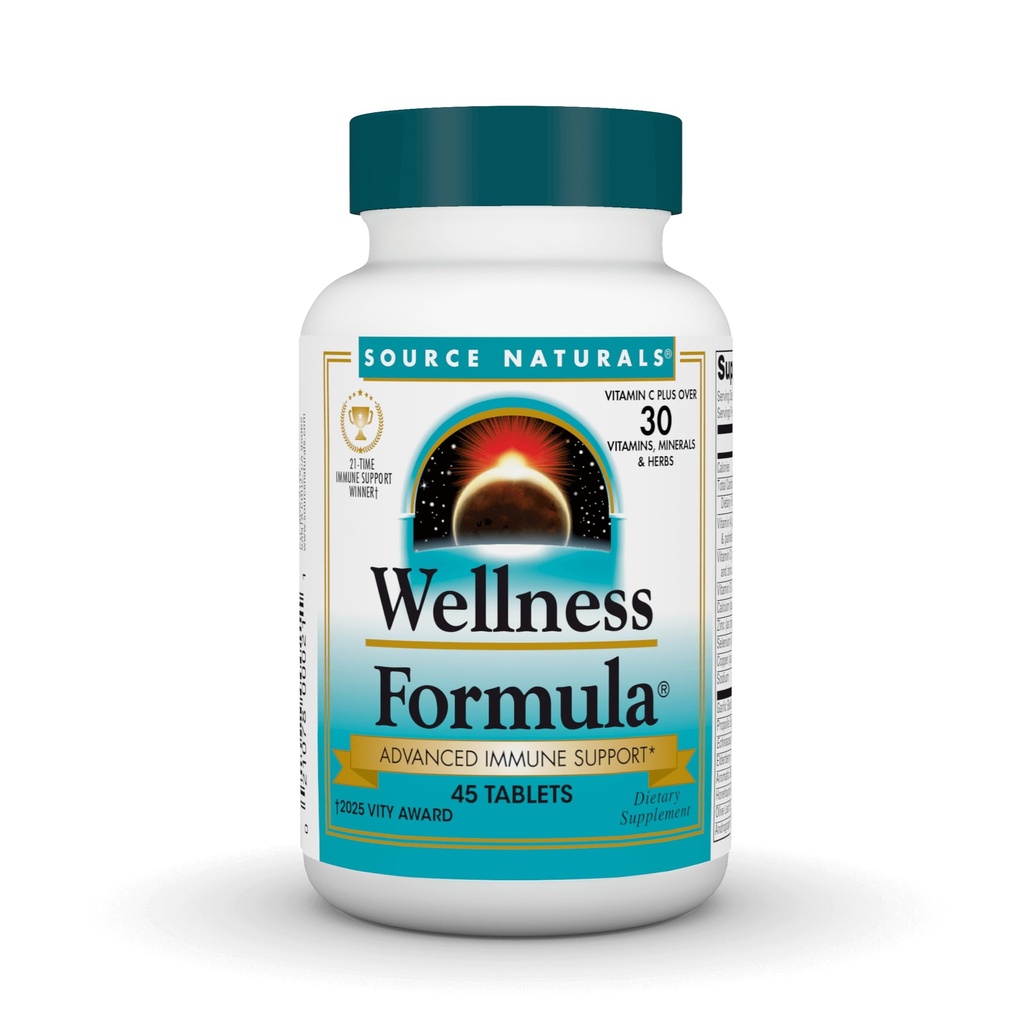מקור Naturals Wellness Formula Bio-Aligned ויטמינים & Herbal Defense - Immune System Support Supplement & Immunity Booster - 45 טבליות