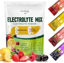 אבקת GREENPEOPLE אלקטרוליטים No Sugar - Sugar Free hydrohydrtion Electrolyte Packets - Fruit Mix Mix Mix - 8 אלקטרוליטים 5 ויטמינים ומינרלים טבעוניים non-GMO 16 Sticks