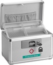 Metal Medicine Storage with Key, 10 x 6 x 6.7" First Aid Box Lock for Medicine, Smell Proof Box ארגן ריק לבית, דורהאם, Office