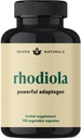 Rhodiola Rosea 600 מ"ג | 60 משרתות | Ultra Potent Rhodiola תוספת עם 3% Salidroside ו- 1% Rosavins for Stress Support, Mood Support & Energy - Adaptogens for Calm & Focus - Gluten Free & non-GMOMO