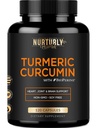 כורכומין Turmeric Curcumin עם BioPerine Black Pepper ו-95% Curcuminoids - תוספי טרמפציה גבוהה Turmeric תוספת 1300 מ"ג לבריאות הלבה - non-GMO, Gluten Free - 120 קפסולות