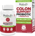 Probulin מושבת תמיכה Probiotic, Daily Gut, Digestive ו- Immune Health Probiotics for Men and Women, 20 מיליארד CFU, טבעוני, 60 Countבק