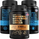 MEDCHOICE Turmeric & ג'ינג'ר (120ct) ו- Nootropic Brain (120ct) תוסף Bundle - Wellness Duo for Joint, Digest, Brain, & Mood Support - טבעוני, Non-GMO, Gluten-FreeFree