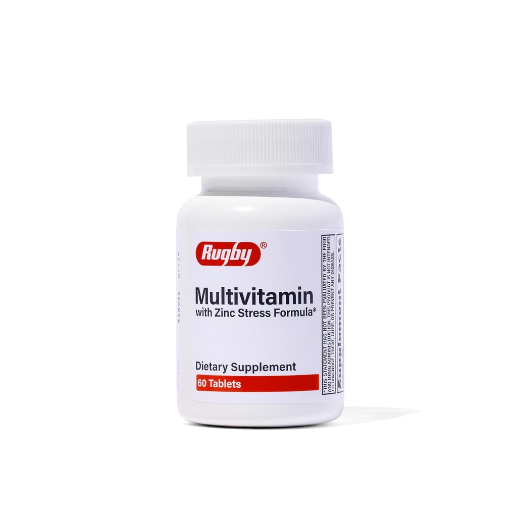 רוגבי Multivitamin עם Zinc Stress Formula - תוספת תזונתית - 60 טבליות (1 Pack)
