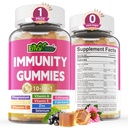 10 ב 1 Immune תומך חניכיים, w / Echinacea, Elderberry ויטמין C ו Zinc, Selenium, ויטמין D3 5000IU, Magnesium, Daily Immune Booster Multivitamin, עבור Antioxidant Bone Energy, 1 Pack